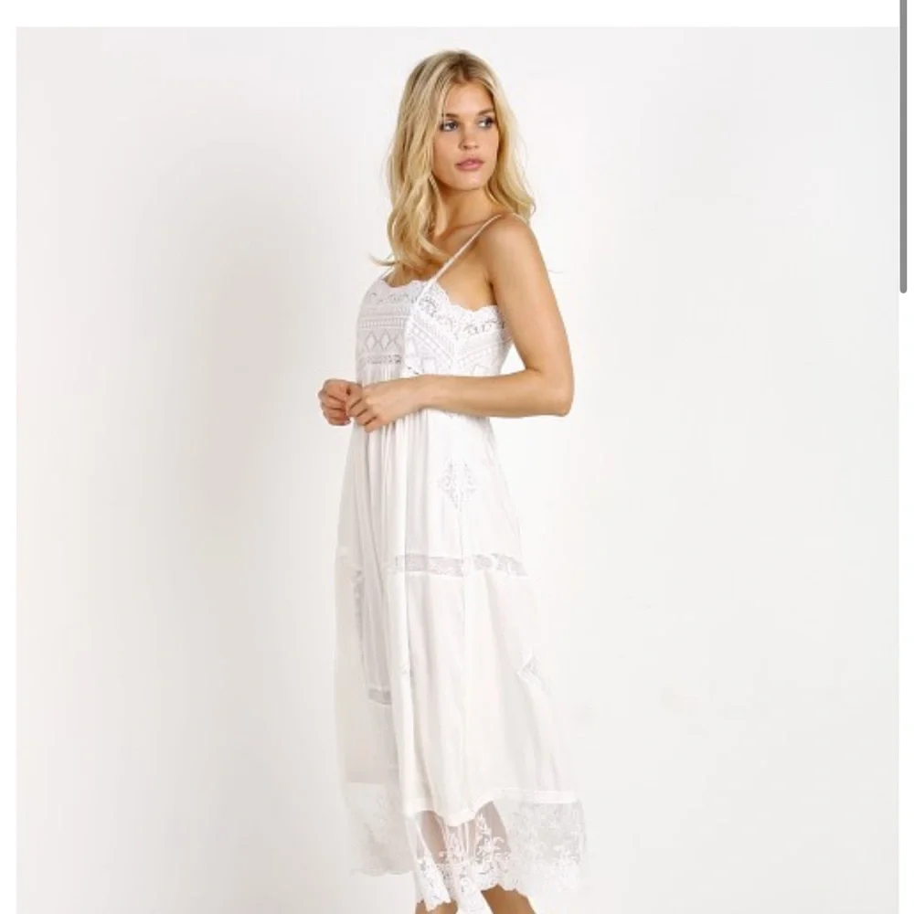 Spell Peaches Slip Dress with lace, NWT, XL - Picture 7 of 17